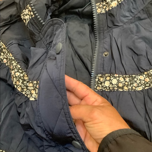 New! Free People Retro Inspired Bomber Floral Tiered Stripes Jacket Coat - Picture 7 of 7